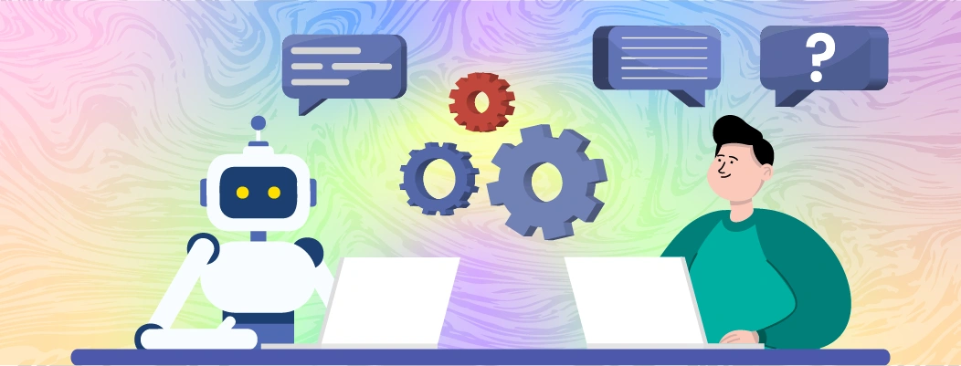 Hybrid AI-human workflow used to deliver high-quality personalized live chat.