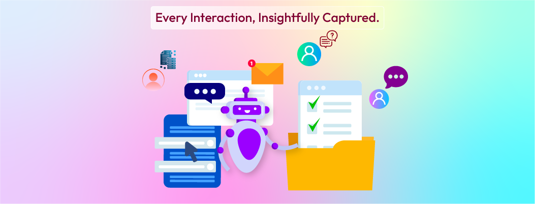 AI chatbot collecting customer data to support live chat success strategies.