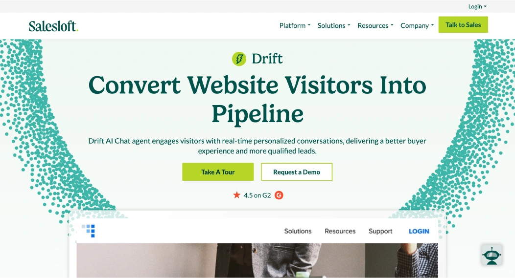 List of top AI chatbots for live chat integration, including Tidio, Intercom, ChatBoq, Drift, Zendesk Chat, and Freshchat.