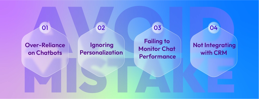 Common mistakes ecommerce brands make with live chat implementation.