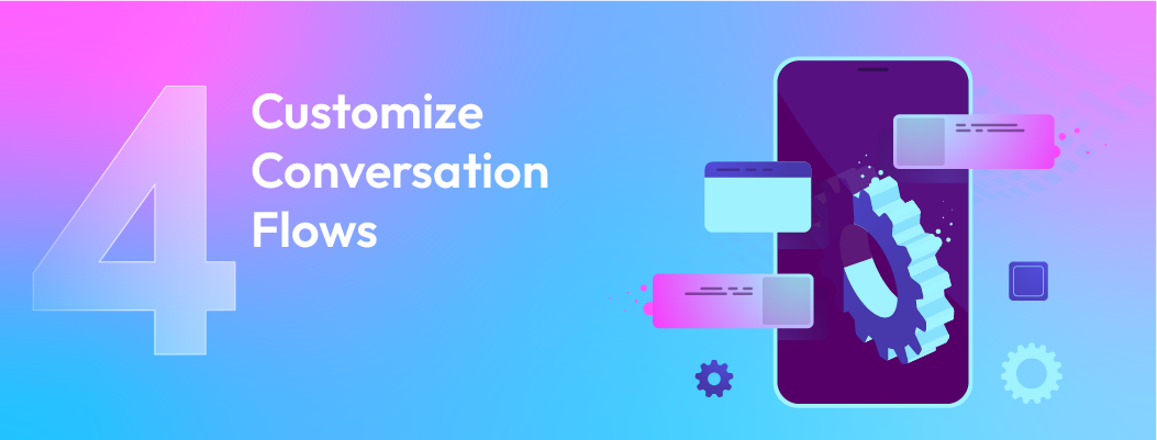 Creating and customizing chatbot flows using Poly AI chatbot options.