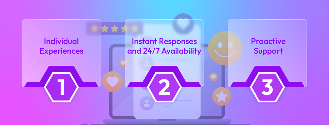 Customer enjoying personalized shopping assistance from an AI chatbot on a mobile device