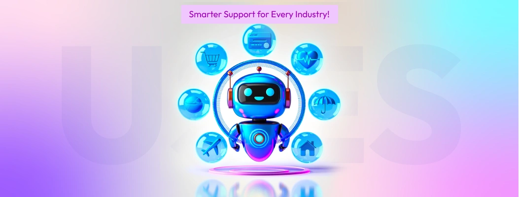 Use cases of Chatbots for Customer Services & Businesses across e-commerce, banking, and healthcare