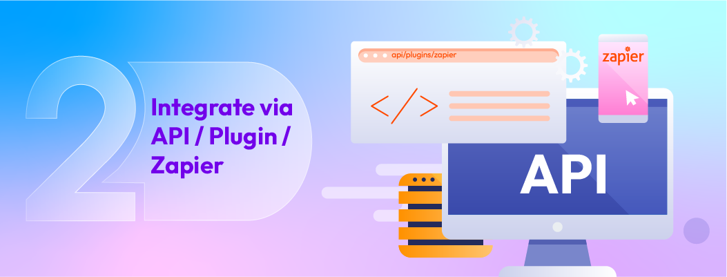 Connecting live chat with CRM using API, plugin, or Zapier.