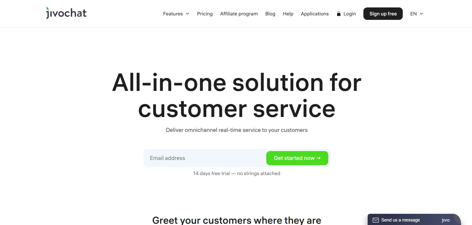 Illustration showing JivoChat all-in-one live chat platform managing website chats, messaging apps, and customer support conversations.