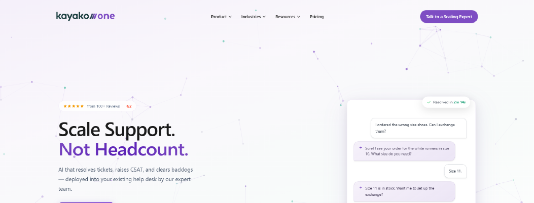 Kayako unified customer conversation platform with shared timeline view