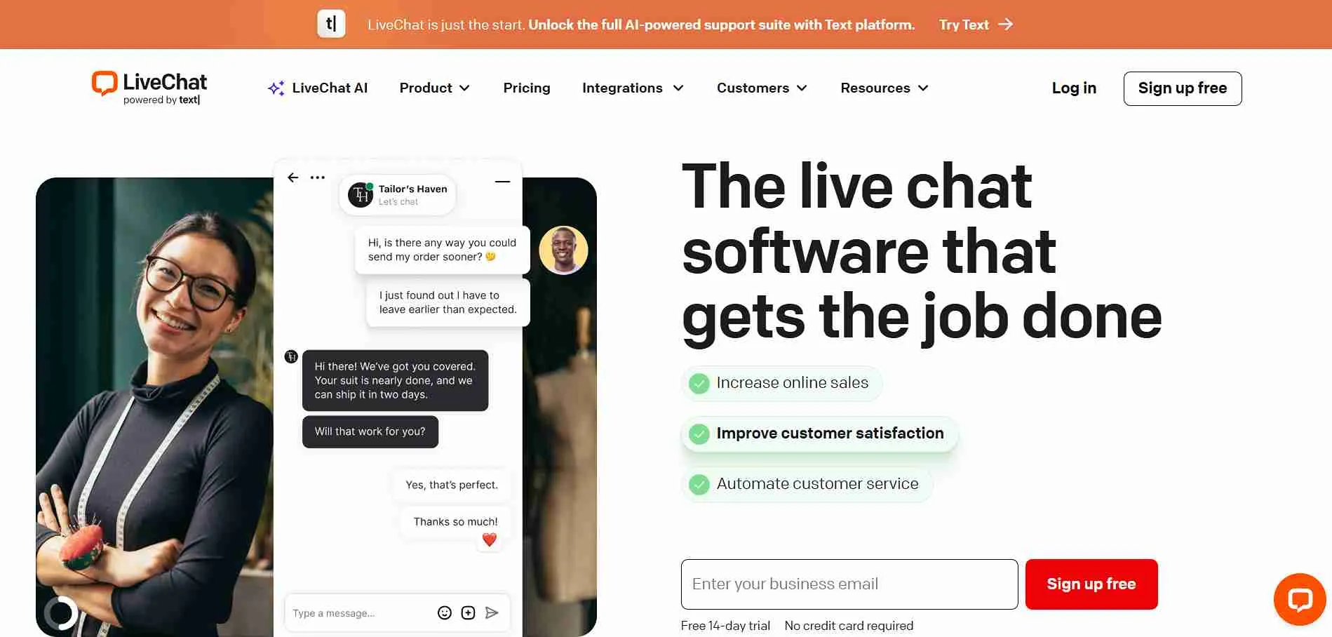 Illustration showing LiveChat platform helping businesses engage website visitors with live chat, chatbots, and customer support tools.