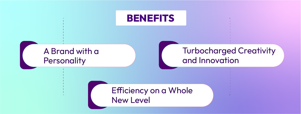 Key benefits of using Unfiltered AI Chatbot in business for creativity, innovation, efficiency, and brand personality