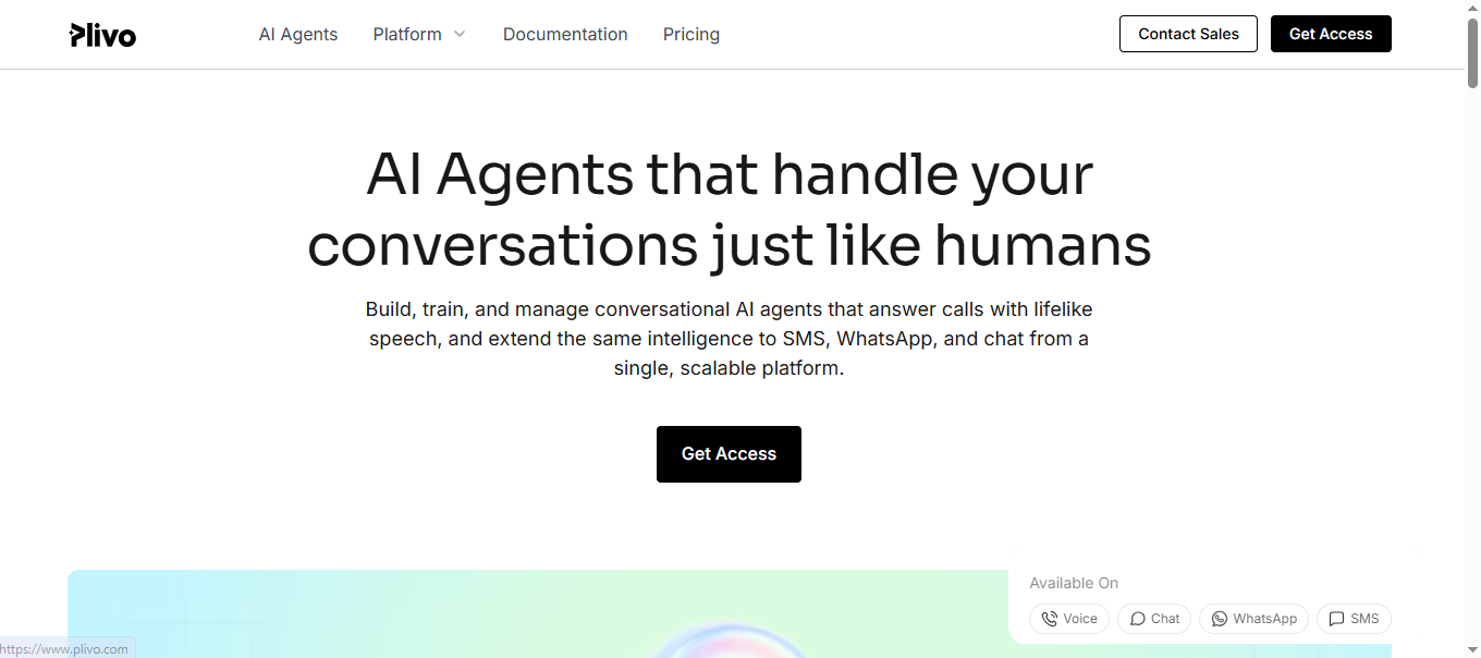 Plivo SMS and voice APIs for cost-optimized programmable communications and global messaging