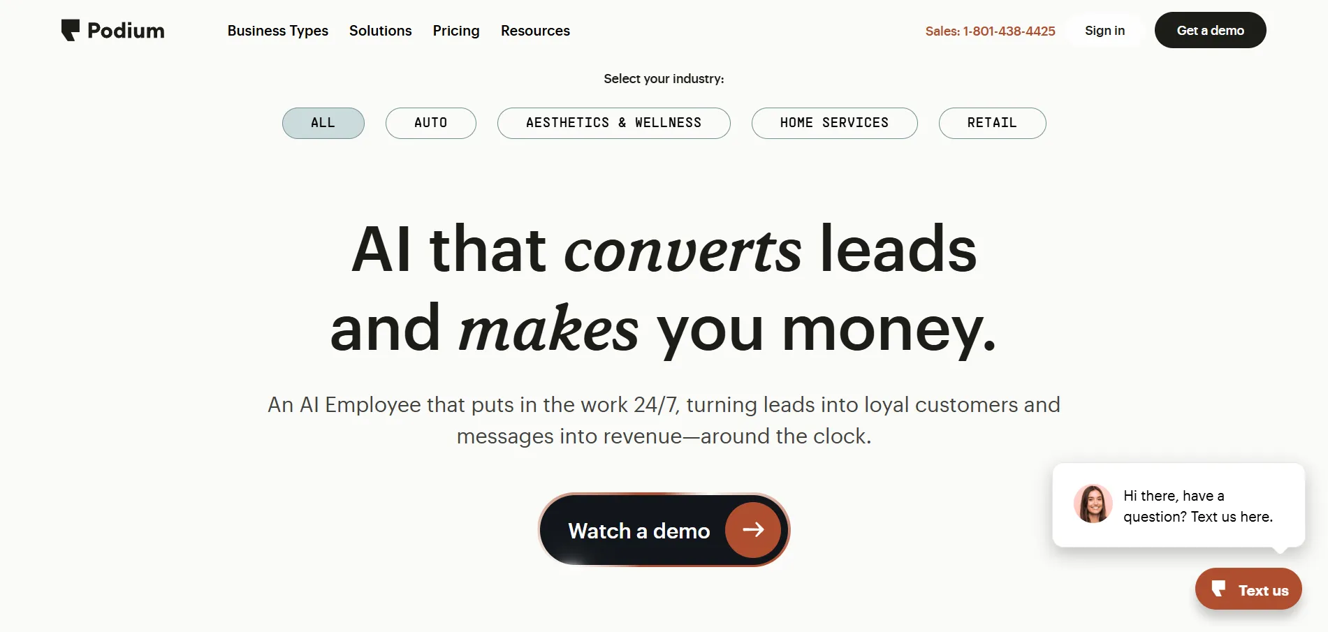 Illustration showing Podium helping businesses manage customer messaging, collect reviews, and improve online reputation through a unified platform.