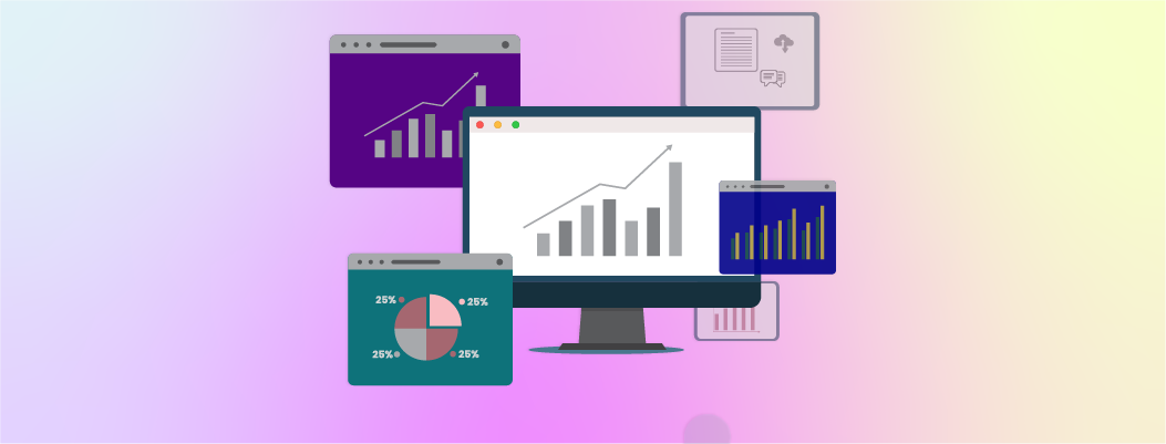 Live dashboard with real-time analytics used for measuring live chat success.