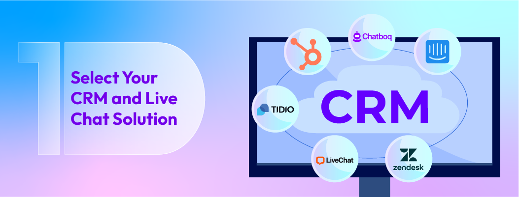 Choosing the right CRM and live chat solution for integration.