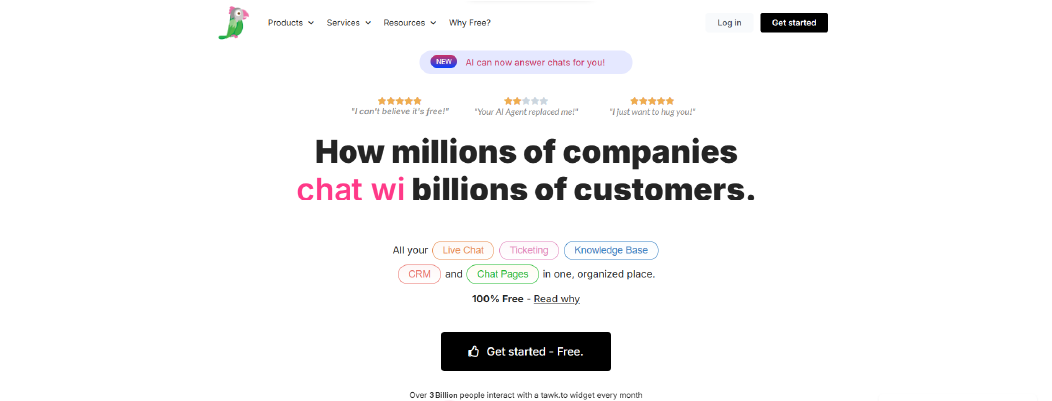 Tawk.to free live chat software alternative to Zendesk
