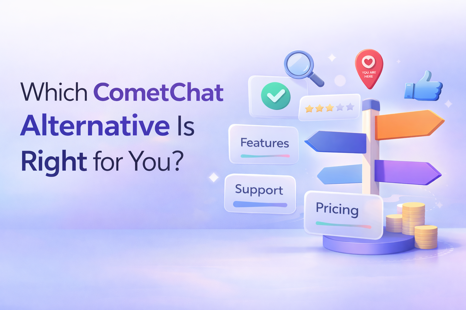 Decision guide to choose the right CometChat replacement by use case: in-app chat, APIs, sales chat, or website support