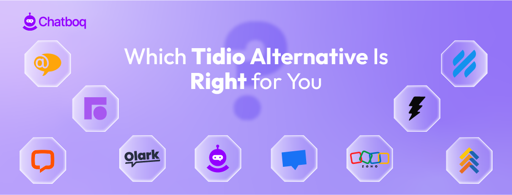 Illustration comparing Tidio alternatives with cross-platform compatibility and secure AI verification.