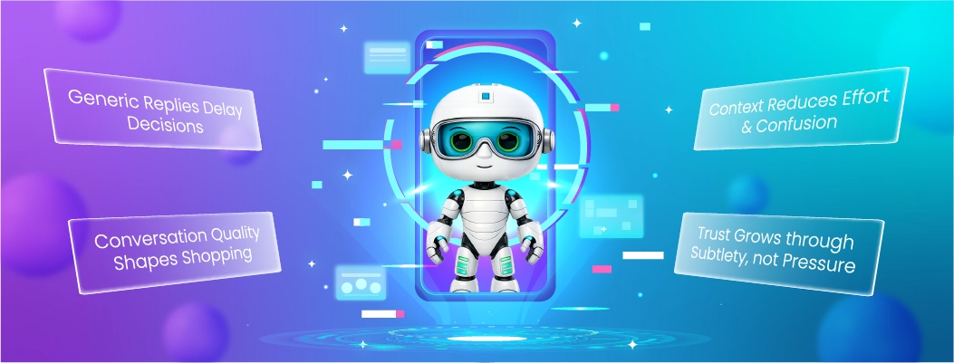 AI ecommerce chatbot personalizing product recommendations based on customer preferences.