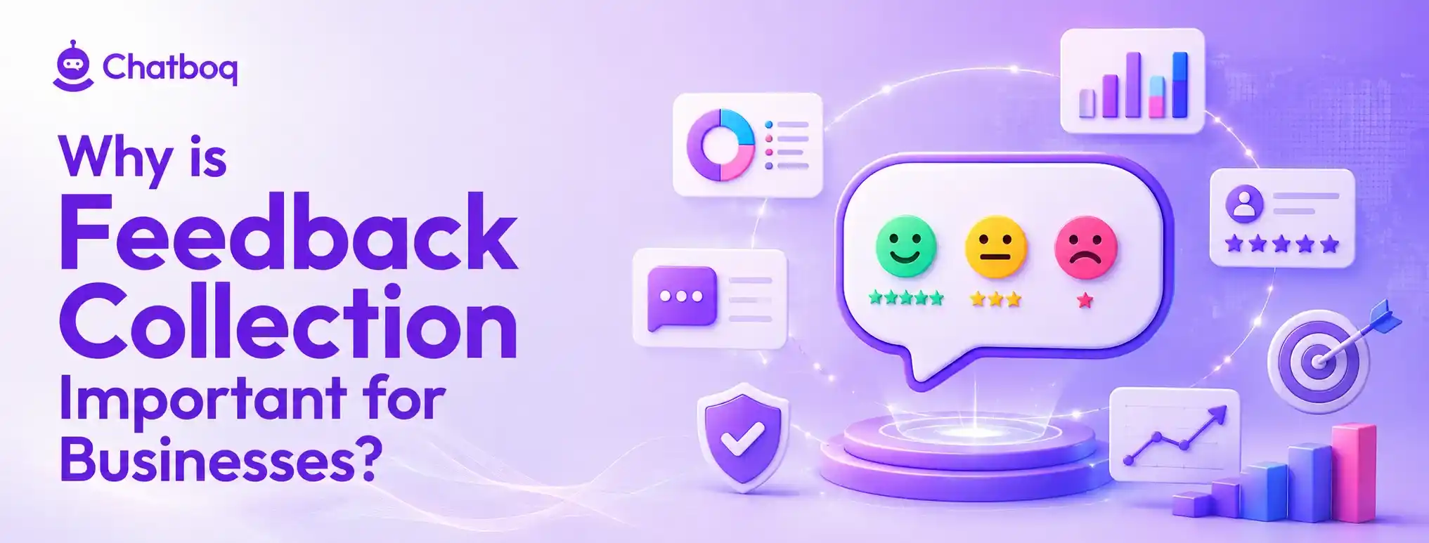 Infographic explaining the value of feedback in understanding customer sentiment, measuring satisfaction metrics, and achieving strategic business goals.