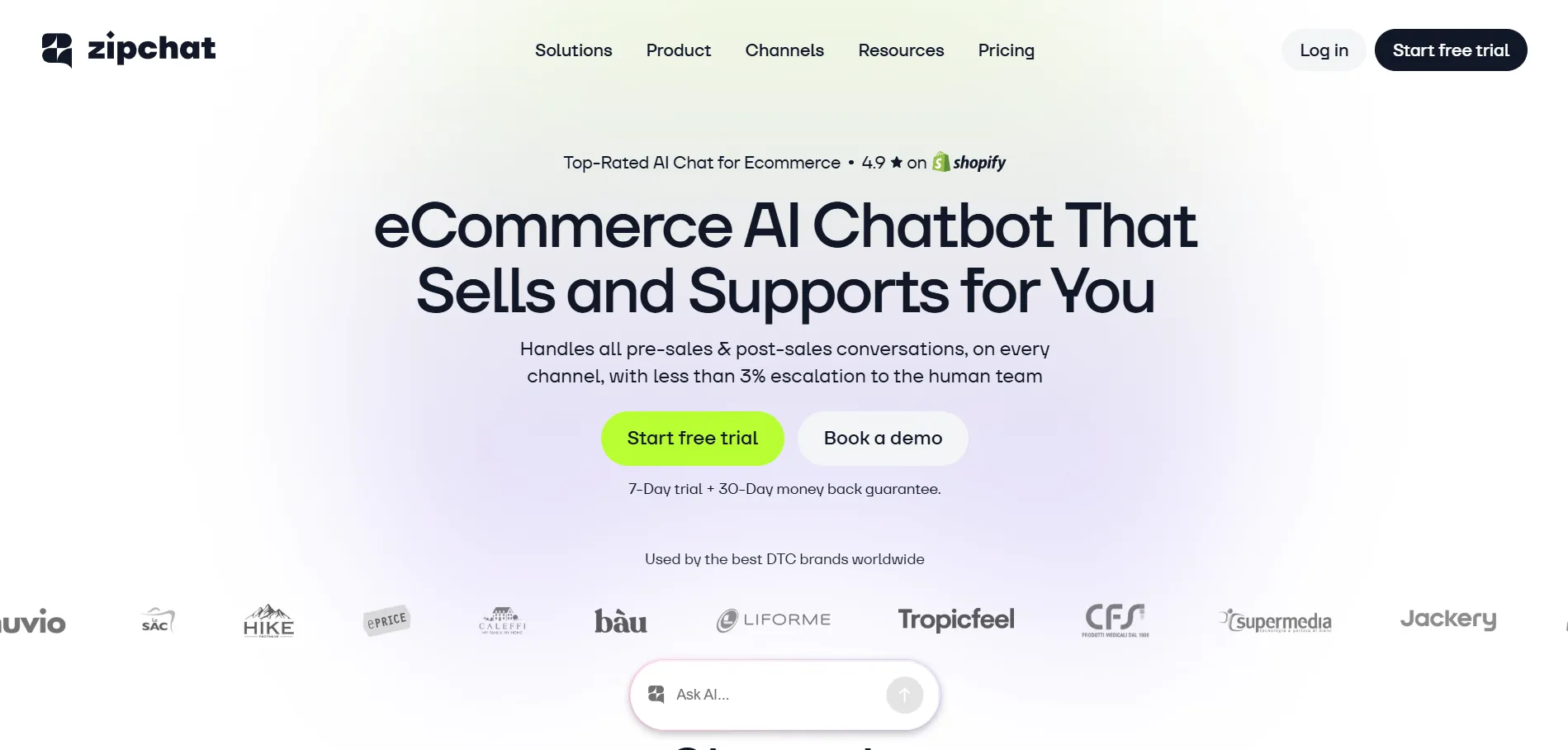 Illustration showing Zipchat conversational marketing platform engaging website visitors through AI chat and automated lead qualification.