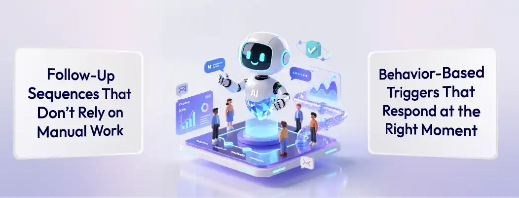 AI chatbot nurturing leads automatically with personalized follow-ups and behavior-based messaging