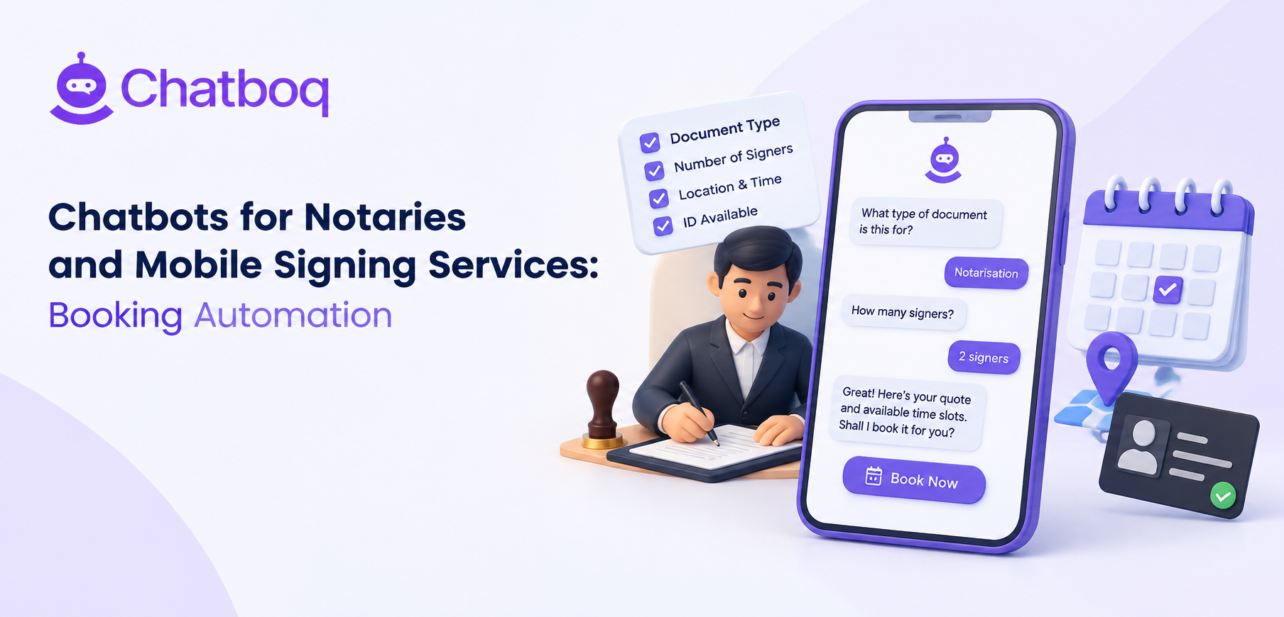 Chatbots for Notaries and Mobile Signing Services: Booking Automation