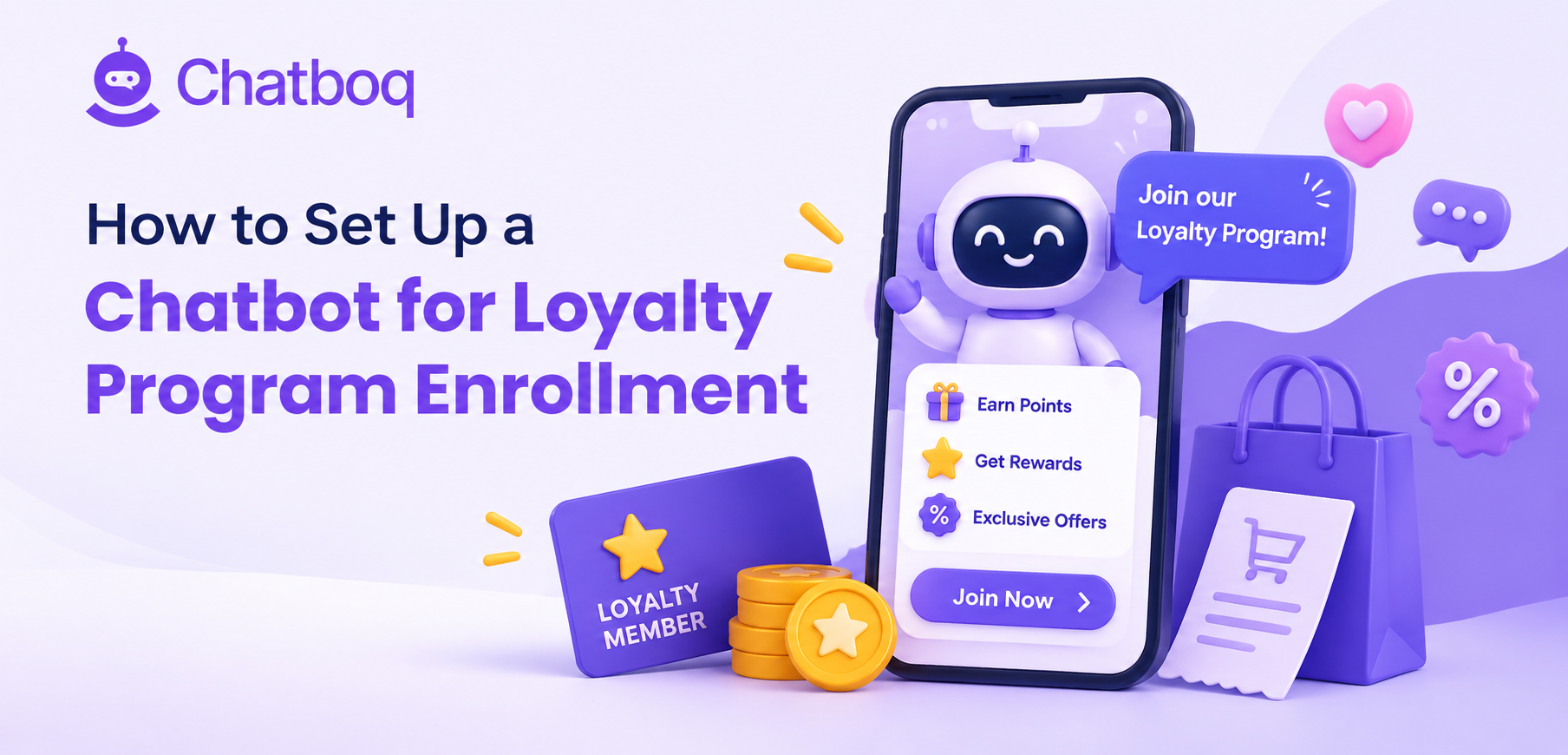 A chat window offering loyalty programme enrollment after a purchase