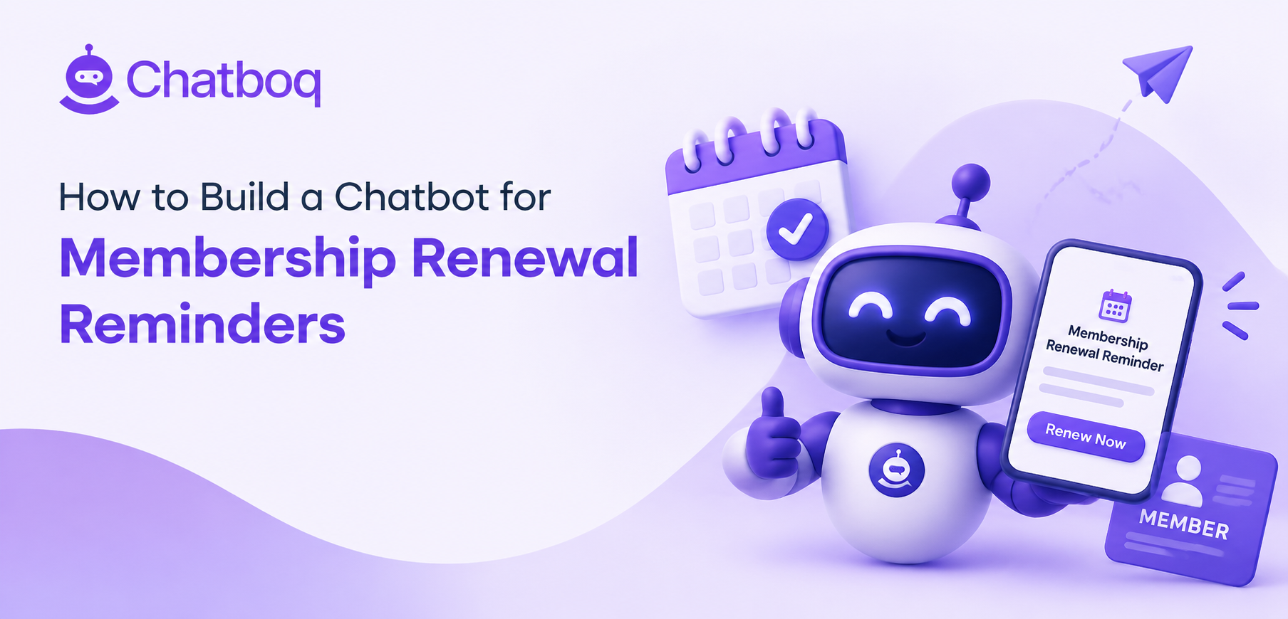 A chat window showing a membership renewal reminder with options