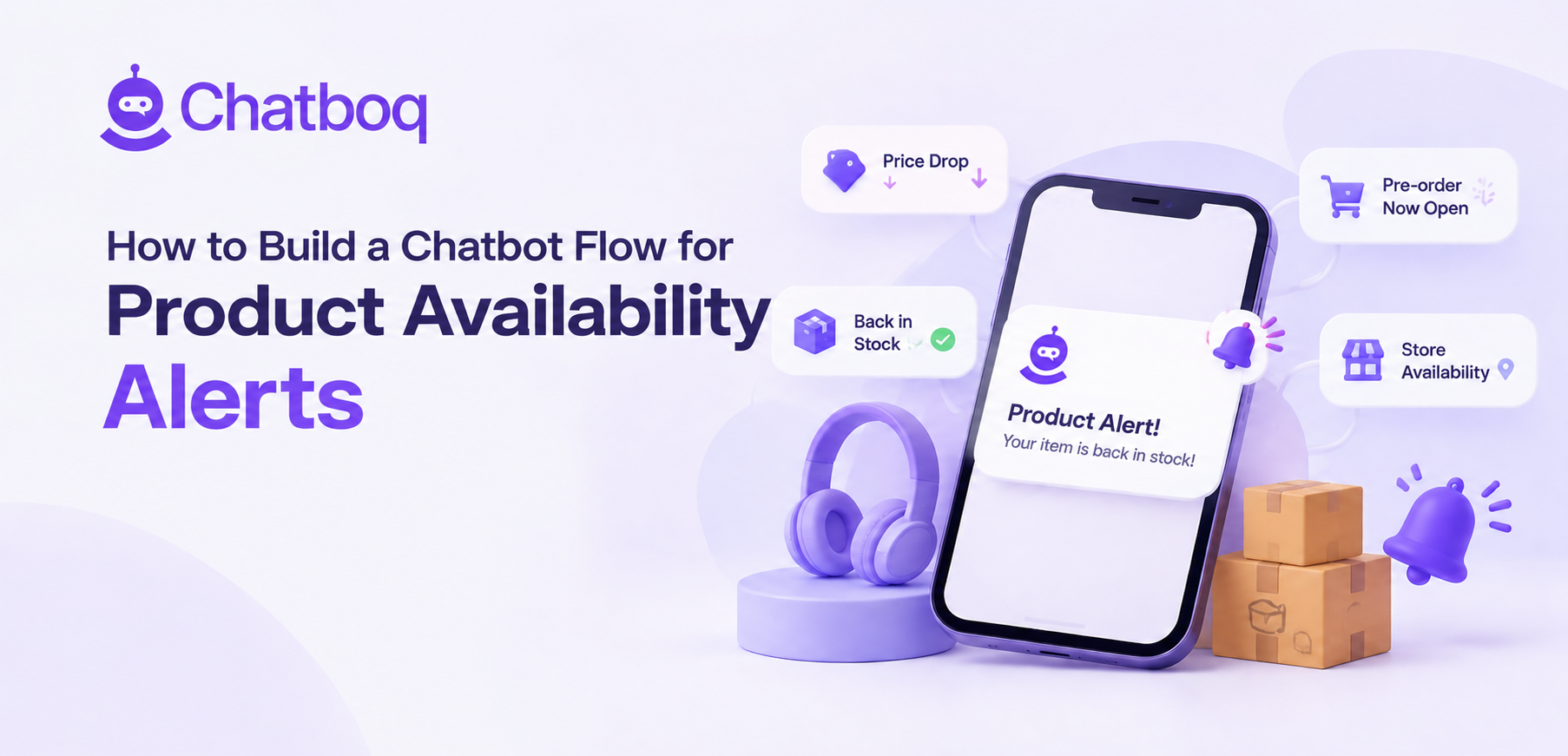 A chat window subscribing a customer to a product availability alert