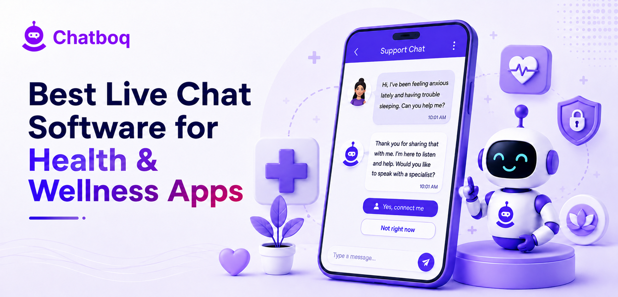Live chat software for health and wellness apps with secure and empathetic support