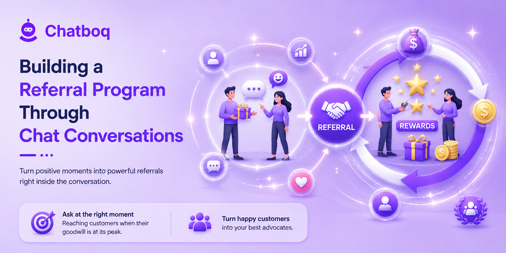 Building a referral program through chat conversations