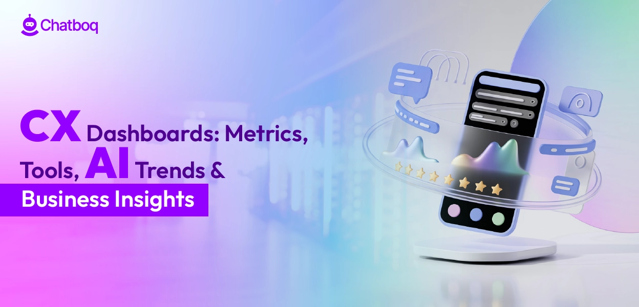 CX dashboard overview showing key metrics, AI trends, tools, and business insights for customer experience analytics