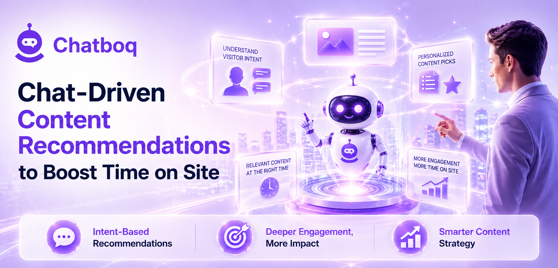 Chat-driven content recommendations to boost time on site