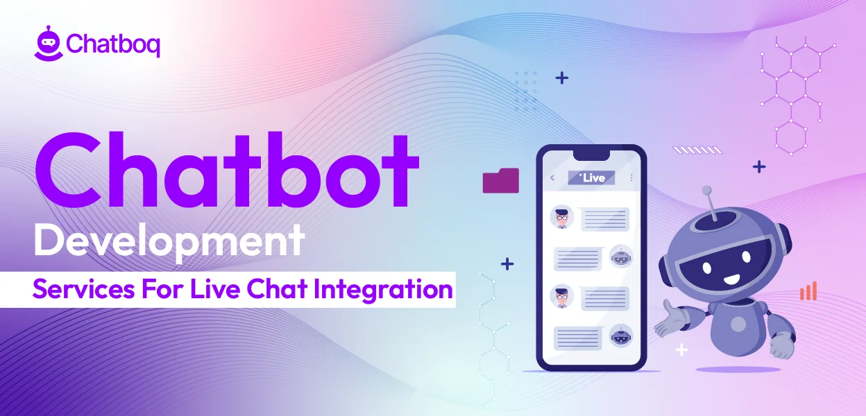 Image representing chatbot development services for live chat integration.