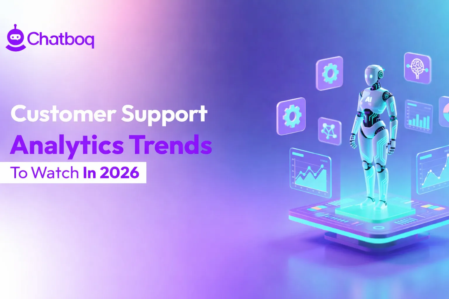 Customer support analytics dashboard showing AI ticket classification, predictive churn modeling, automation containment rate, and revenue attribution metrics