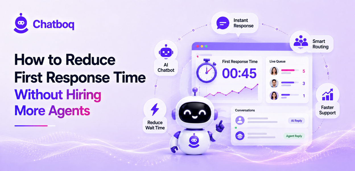 Customer support team reducing first response time with automation and smarter routing