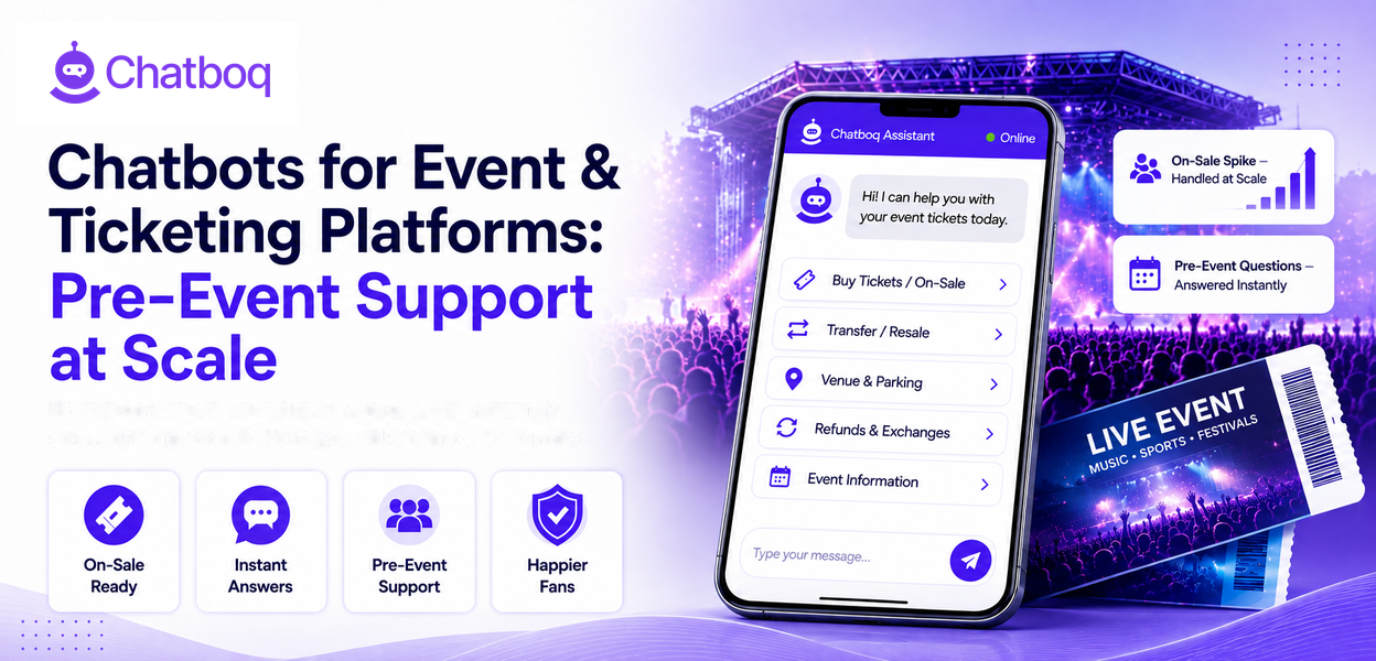 Chatbots for Event & Ticketing Platforms: Pre-Event Support at Scale