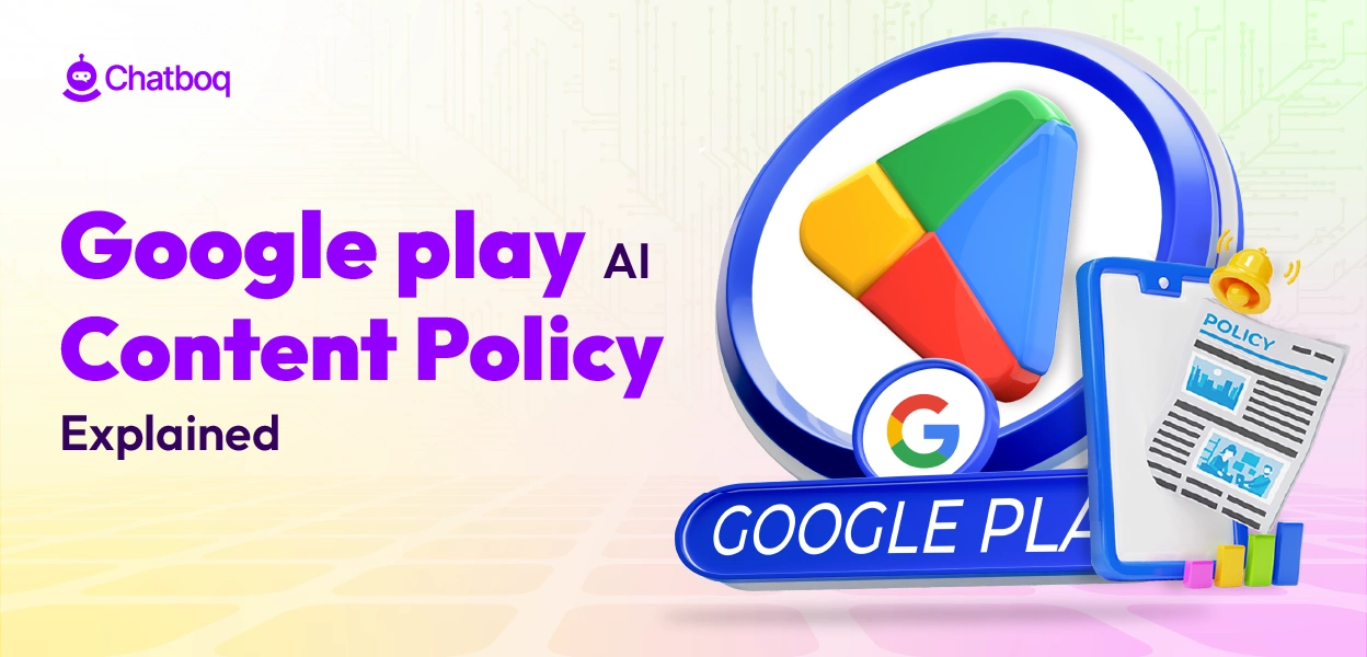 Illustration showing Google Play AI content policy updates for developers in 2025