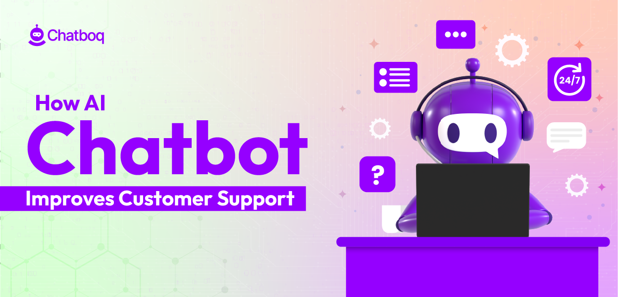 AI chatbot system automating customer support with instant replies, smart routing, and 24/7 assistance