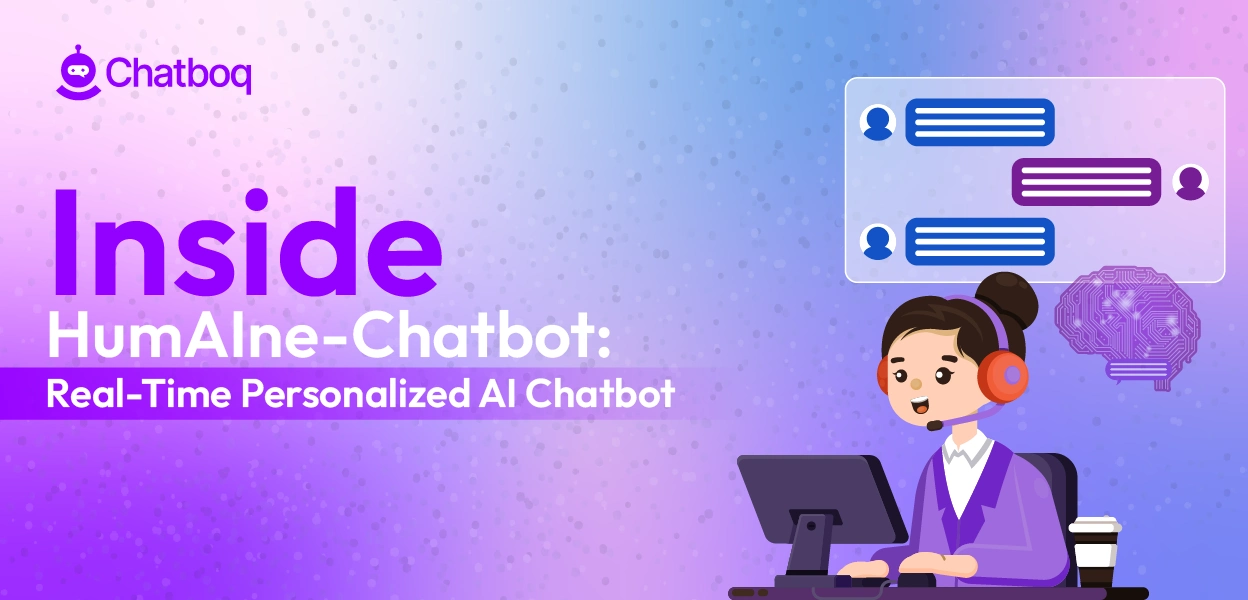 Illustration of a real-time personalized AI chatbot enhancing human-like communication