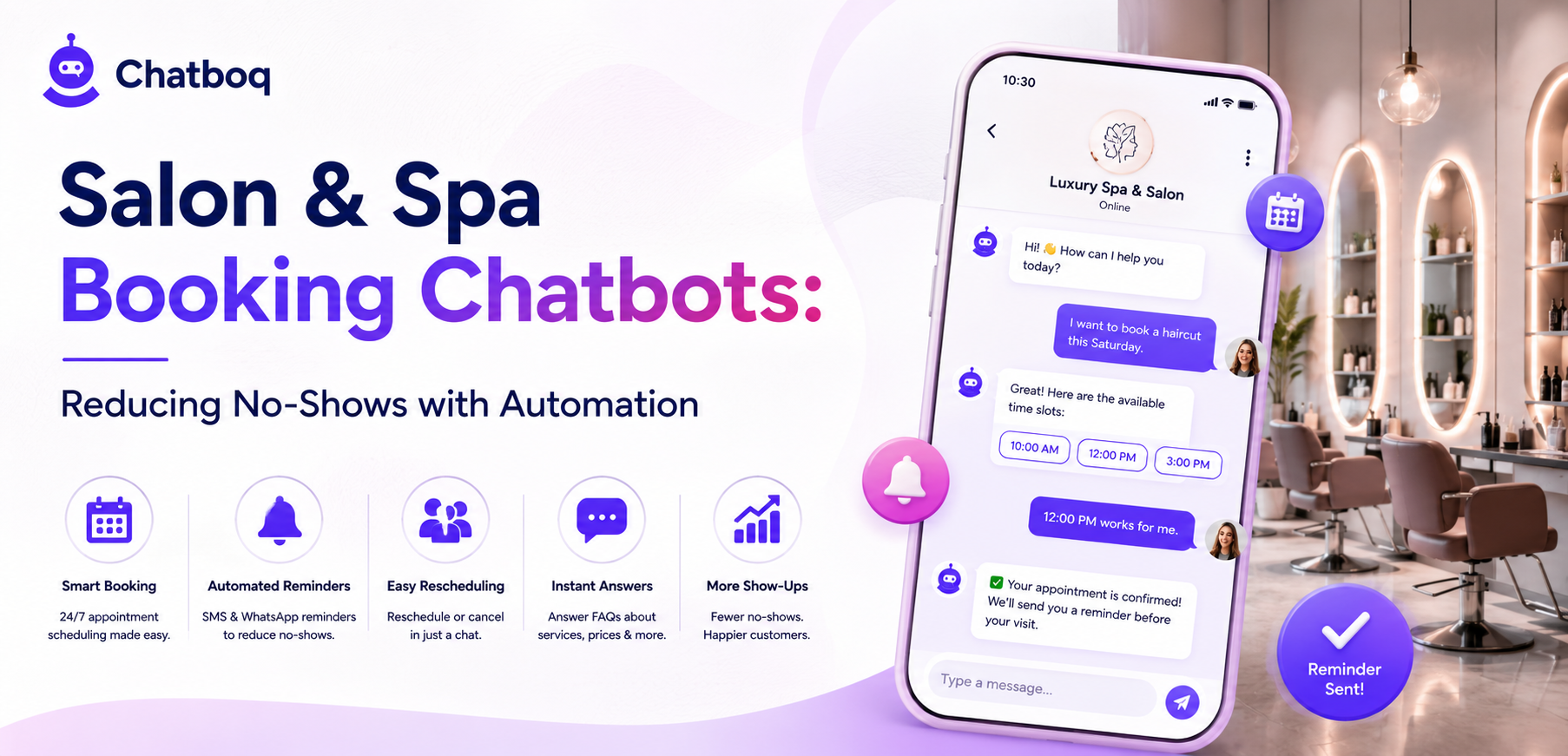 Salon & Spa Booking Chatbots: Reducing No-Shows with Automation