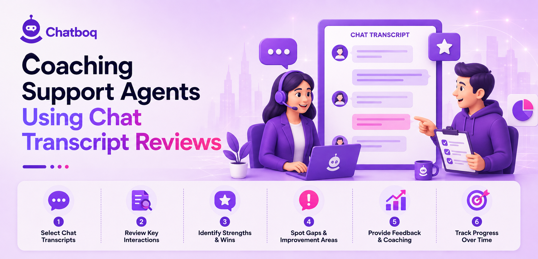 Coaching Support Agents Using Chat Transcript Reviews