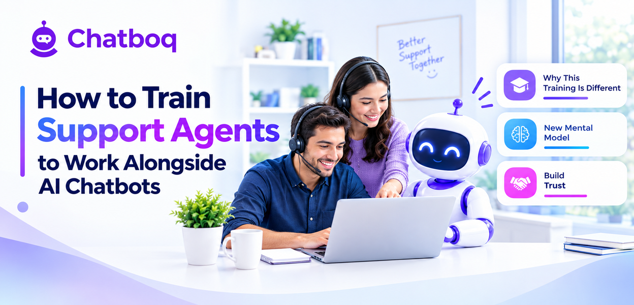 Training customer support agents to work alongside AI chatbots