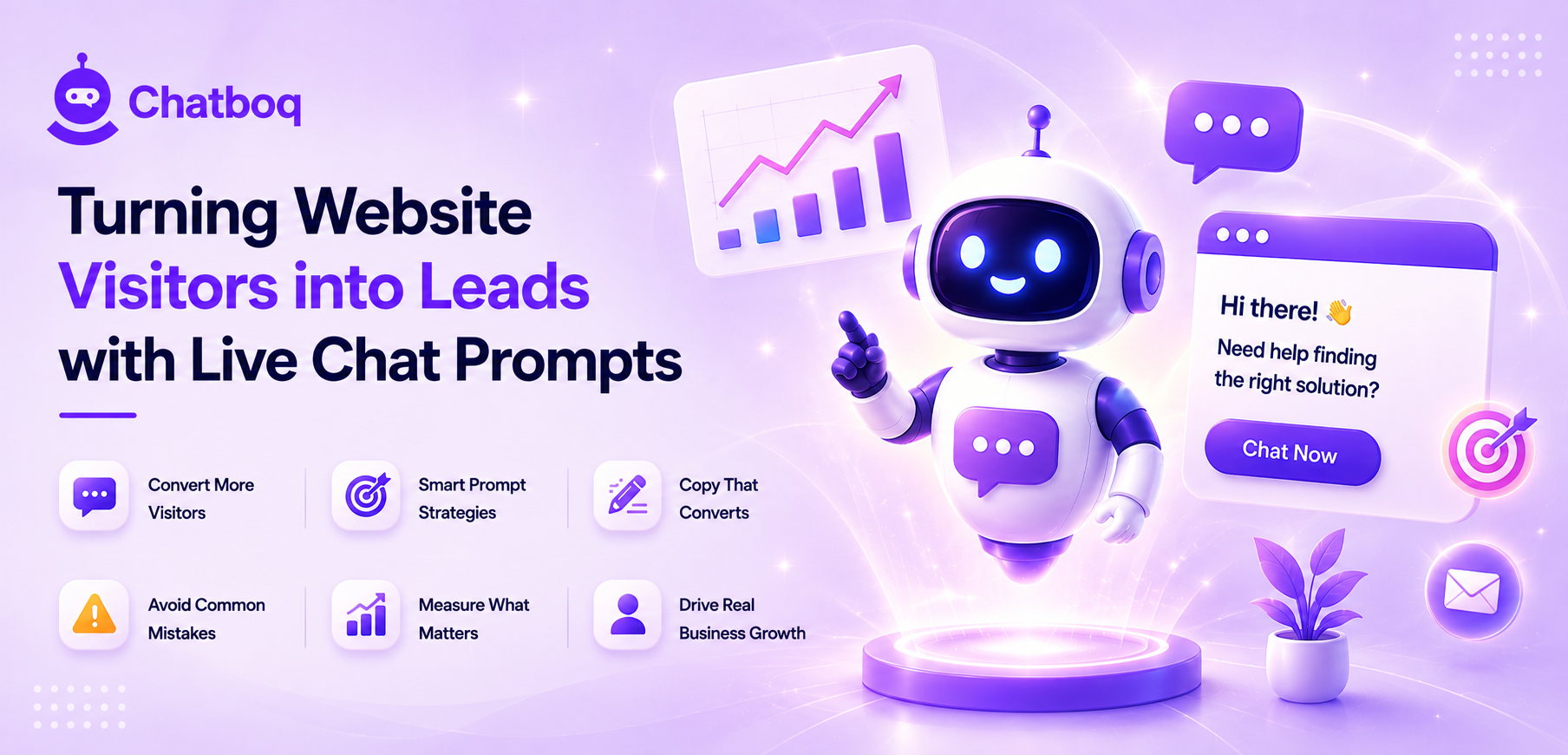 Turning website visitors into leads with live chat prompts