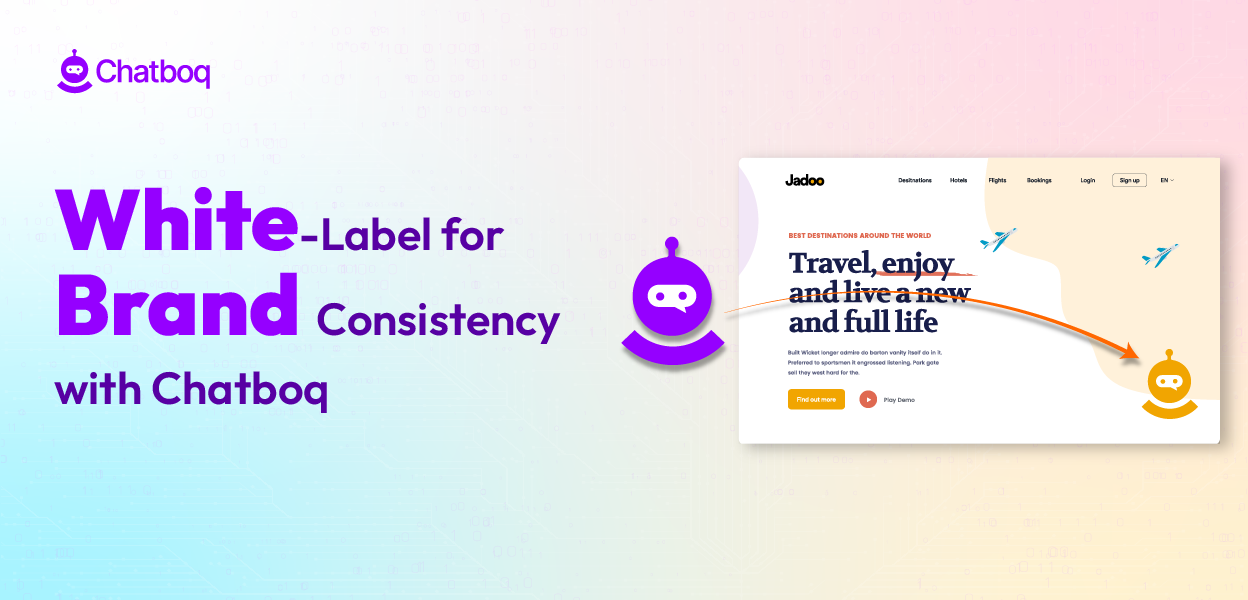 Chatboq white-label solution enabling businesses to maintain brand consistency across chat support.