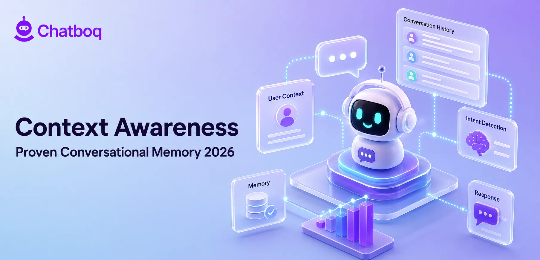 Illustration showing an AI system retrieving past user data to generate a personalized chat response.