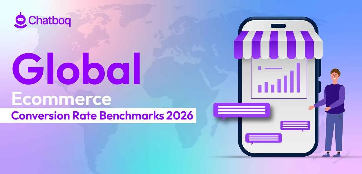 Global ecommerce conversion rate benchmarks for 2026 by industry, device, and traffic source.
