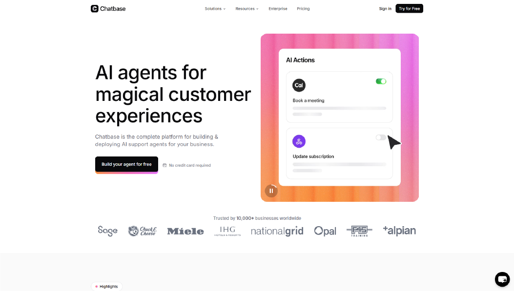 Chatbase AI chatbot deployment and analytics platform alternative to Intercom