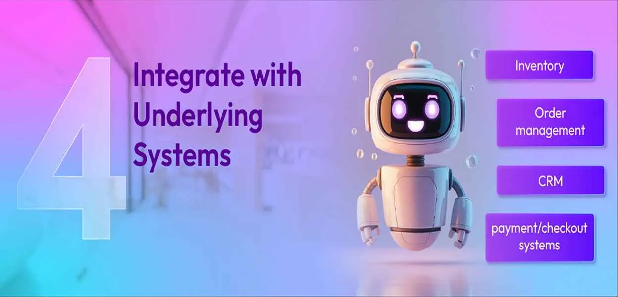 Connecting chatbots with e-commerce and CRM systems.