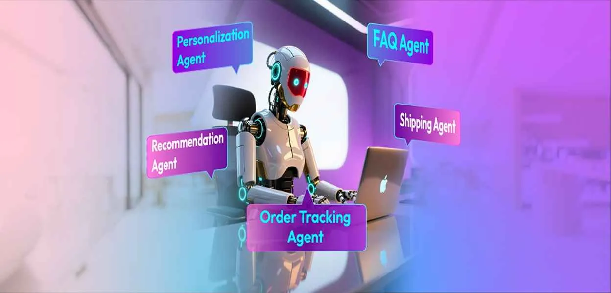 Multi-agent chatbots supporting e-commerce teams